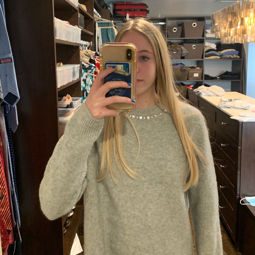 cute gray sweater